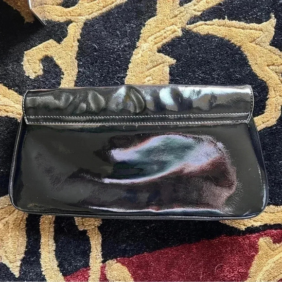 Vintage Liz Claiborne New York Lucky Patent Vegan Leather Clutch - Picture 7 of 14